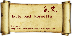 Hollerbach Kornélia névjegykártya